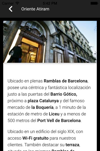 Oriente Atiram Hotels Ramblas screenshot 2