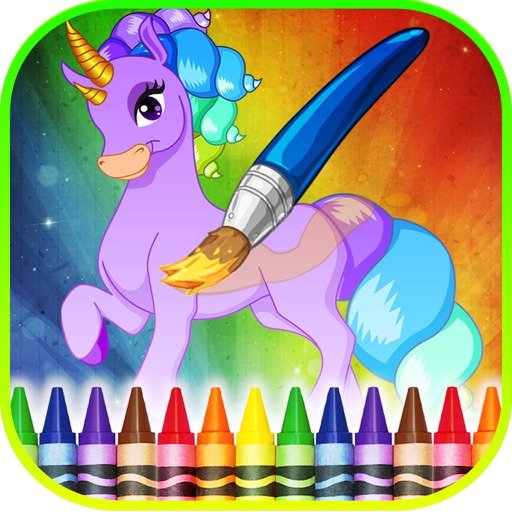 Ponys Unicorns And Horses To Coloring icon