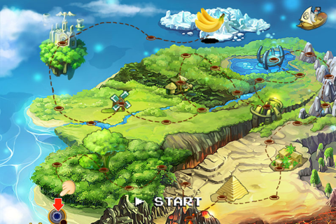 Banana Island - a timid monkey rush collect wealth to defend kingdom screenshot 2