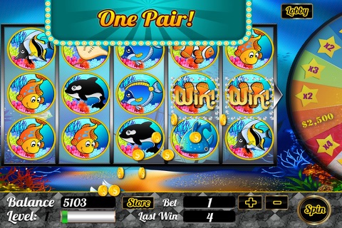 Slots Big Gold Fish with Daily Giveaways Casino screenshot 2