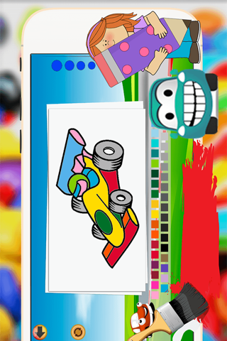 Car Coloring Book -  All In 1 Vehicles Draw Paint And Color Pages Games For Kids screenshot 4