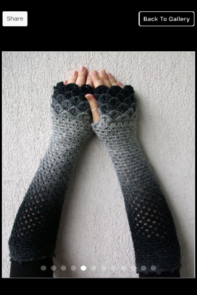 Crochet Fingerless Gloves screenshot 3