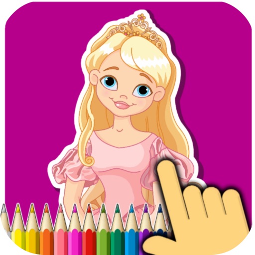 Amazing Princess Coloring Book Icon