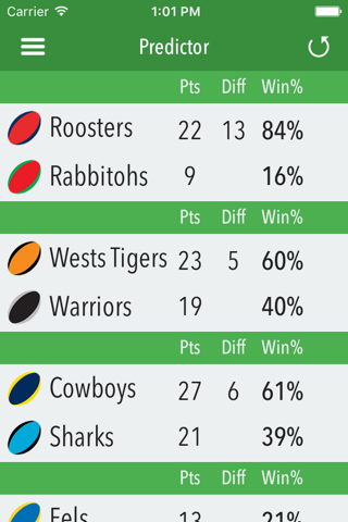 National Rugby Predictor 2016 screenshot 2