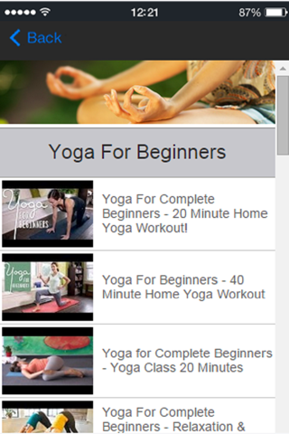 Yoga For Beginners - Yoga Poses and Workouts screenshot 4