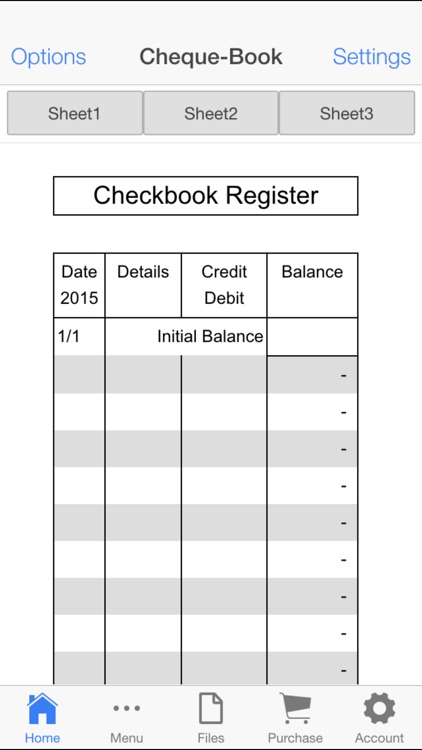 Check Book Register