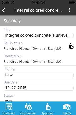 Screenshot of Owner-Insite Issues