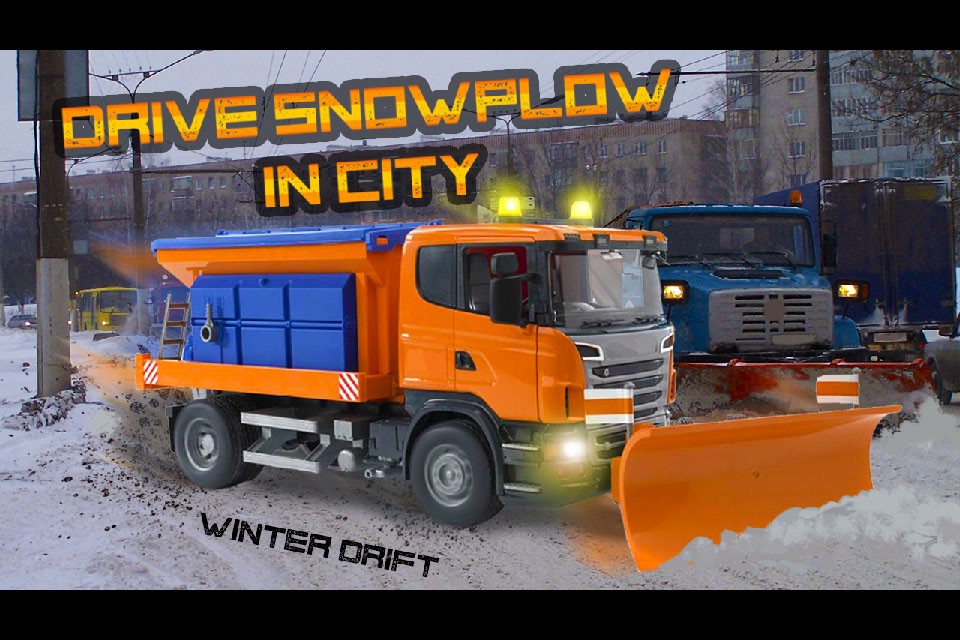 Drive Snowplow in City screenshot 3