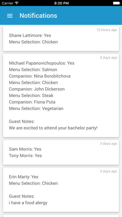 Screenshot #2 pour AnRSVP Notifications