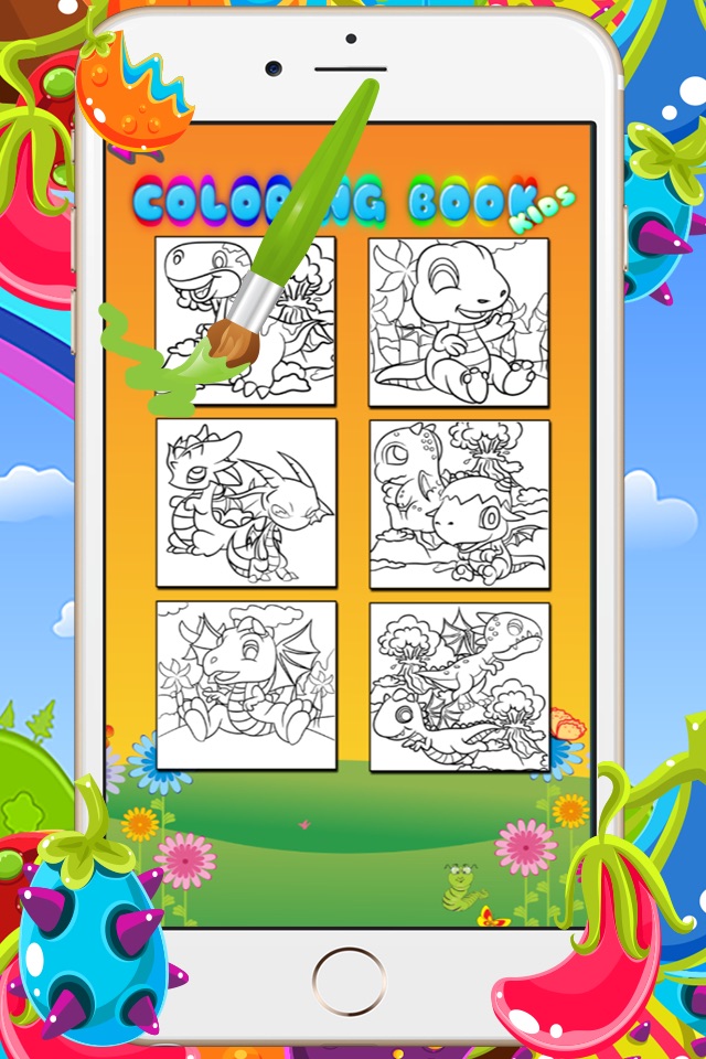 Coloring Books For Kids - Drawing Painting The Good Dragon Games screenshot 4