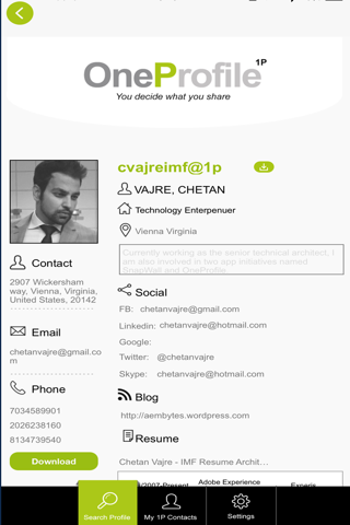 OneProfile screenshot 3