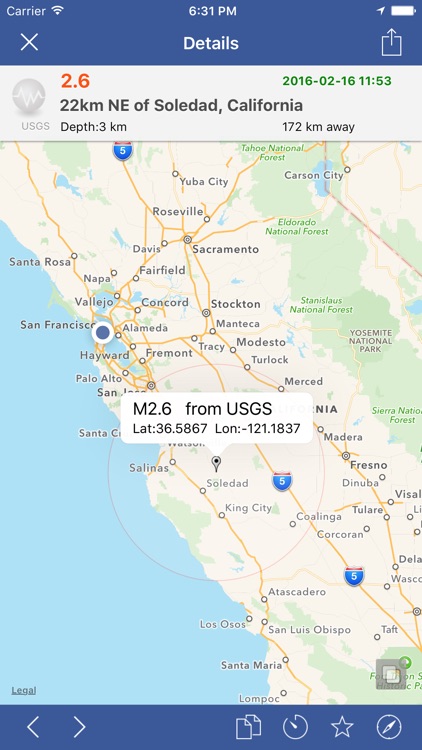 Earthquakes - Latest & Alert