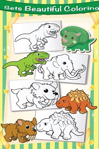 Little Dinosaur Coloring Book Draw and Paint Creator For Toddlers & Adults - "Jurassic Edition" screenshot 4
