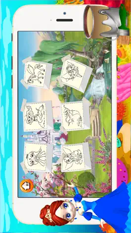 Game screenshot Принцесса Девочка Книжка-раскраска - Все в 1 Fairy Tail Draw, Paint и цвет игры HD For Good Kid hack