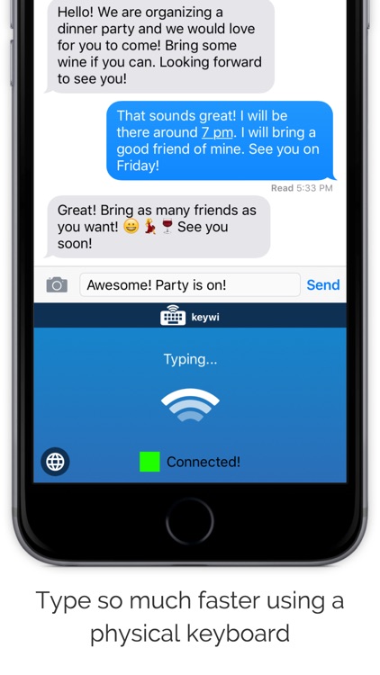 KeyWi Keyboard - Type faster on your device using your computer's keyboard
