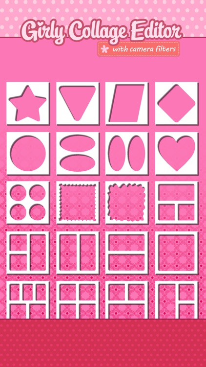 Girly Collage Photo Editor - Scrapbook Maker for Stitching Pics screenshot-4