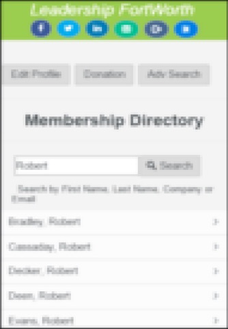 LFW Member Directory screenshot 2