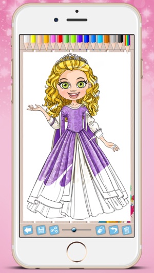Royal Princess Coloring Book Paint fairy tale princesses - P(圖2)-速報App