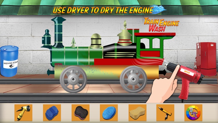 Train Engine Wash : Toddler Train Sim screenshot-3