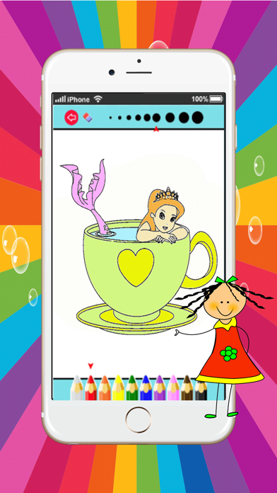 How to cancel & delete Mermaid Princess magical girl coloring pages:free printable from iphone & ipad 4