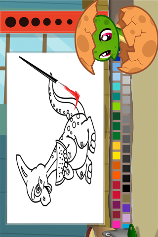 Baby Dino Coloring Book  - Dinosaur Drawing paint and color pages games for kids screenshot 4