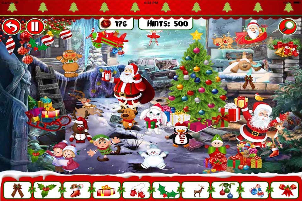 Christmas Winter Snow Holiday Hidden Objects screenshot 2