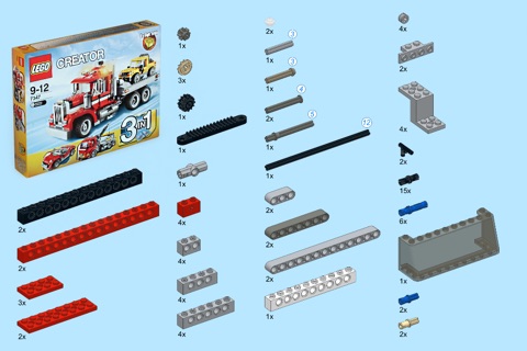 Roadster for LEGO Creator 7347 Set - Building Instructions screenshot 2