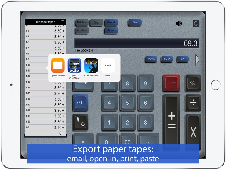 Adding Machine 10Key iPad Lite screenshot-3