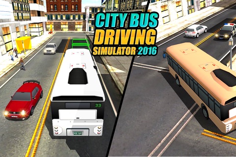 Real Modern city Bus driving simulator 3d 2016 - transport passengers through real city traffic screenshot 4