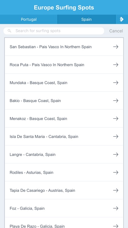 Europe Surfing Spots