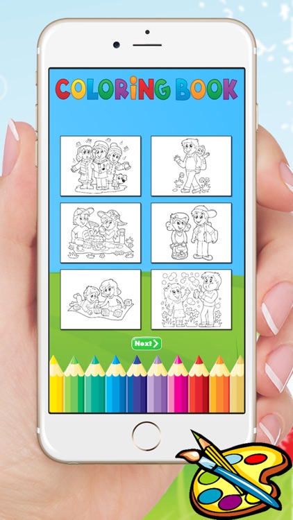 My Family Coloring Book Drawing Painting for kids free game screenshot-4