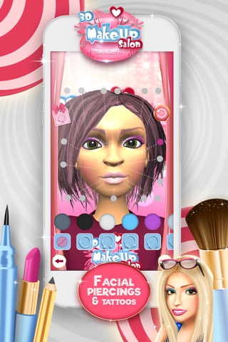3D Make.Up Salon Girls Game.s: Fashion Dress.up Stylist and Beauty Model Make.over screenshot 2