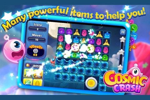 Cosmic Crash: Cutest Free Match 3 screenshot 2