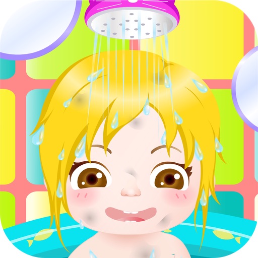 Happy Baby Bath Game Icon