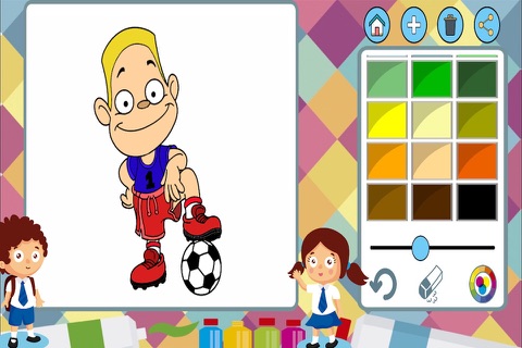 Football paint coloring book screenshot 4