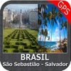 Boating São Sebastião to Salvador - Brazil - gps offline nautical charts for cruising fishing sailing and diving