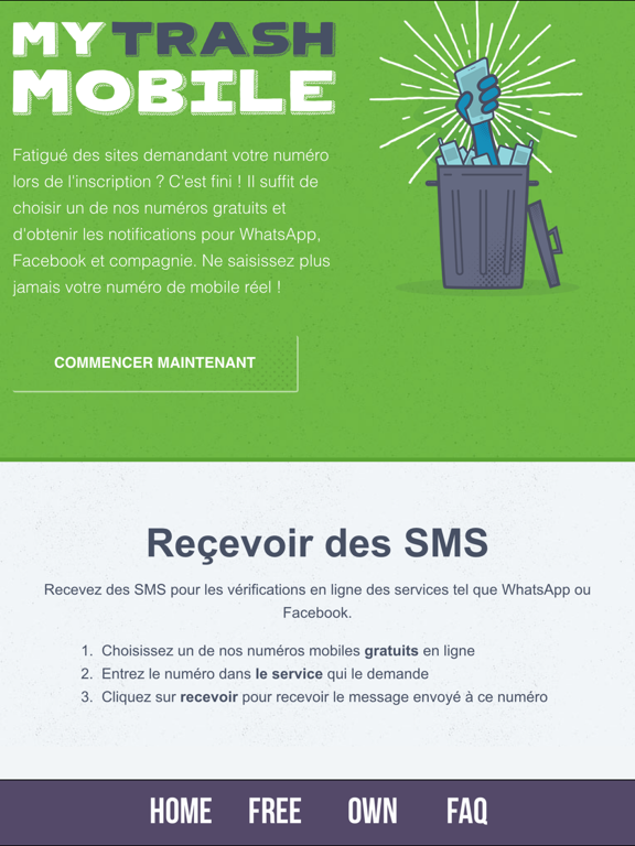 Trash Mobile - pour Vérifier WhatsApp