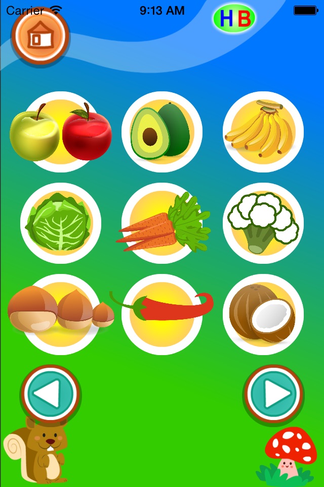 Bé học rau, củ, hoa quả screenshot 4