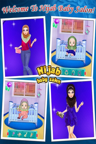 Hijab Baby Born - Baby Born - Dressup Makeup Spa Game screenshot 2