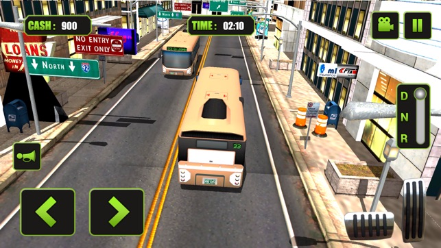 Real Modern city Bus driving simulator 3d 2016 : transport passengers through real city traffic