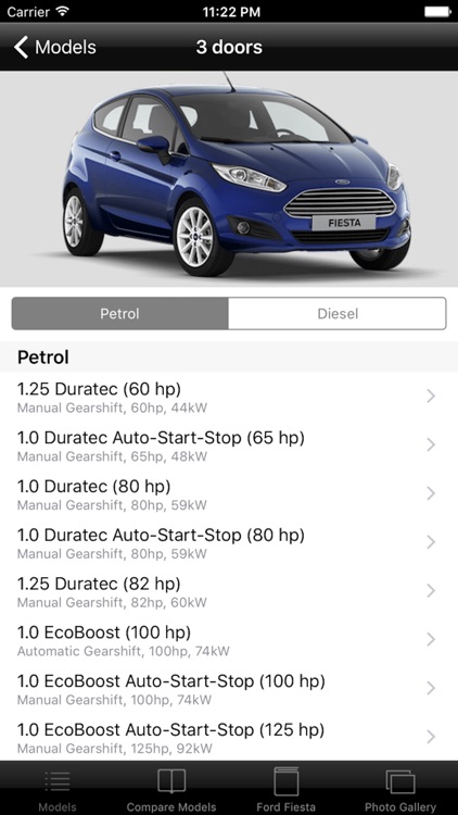 Specs for Ford Fiesta 2013 edition