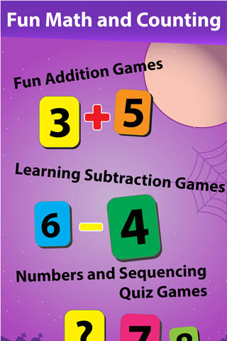 133 Fun Halloween Teach and Learn Basic Math Games for Pre-k screenshot 2