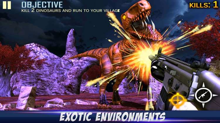 Dino Hunting Survival Game 3D - Hungry Dinosaur in African Jungle