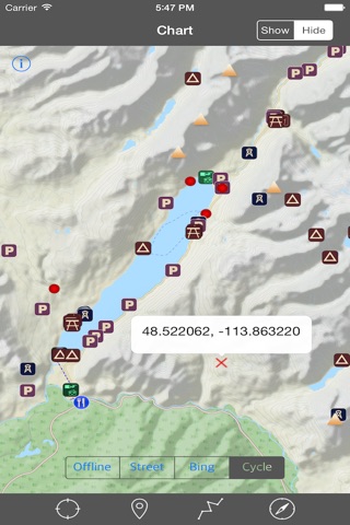 Glacier National Park – GPS screenshot 2