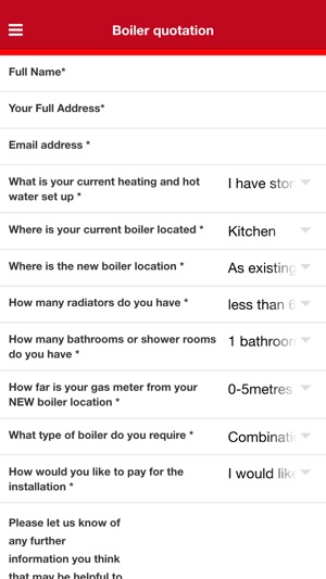 Holden Heating Ltd - Boiler quotation app(圖2)-速報App