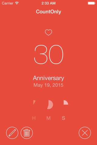 CountOnly - Countdown Days App screenshot 2