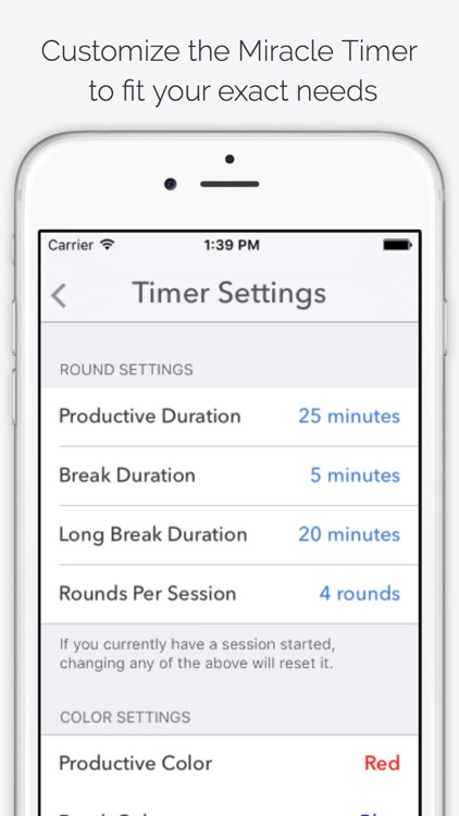 Miracle Timer - Be Productive - Perfect for work and study - Overcome procrastination and build healthy habits screenshot-4