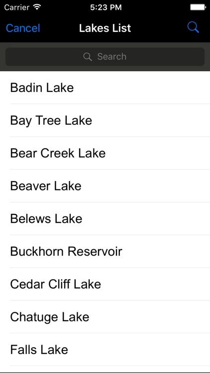 North Carolina: Fishing Lakes