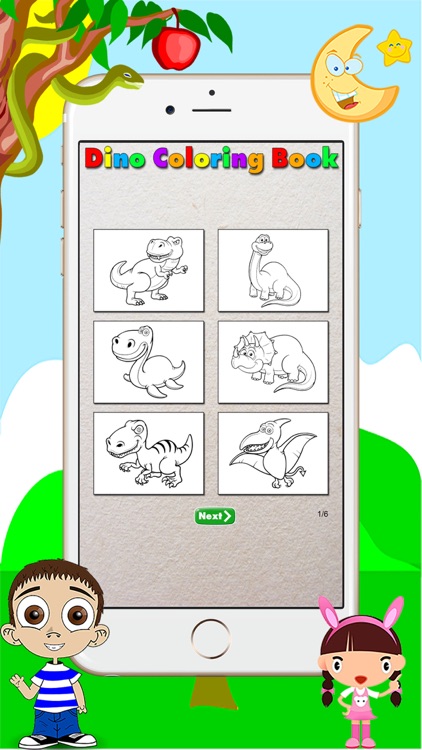 Dino Coloring Book - Dinosaur Drawing for Kids Free Games