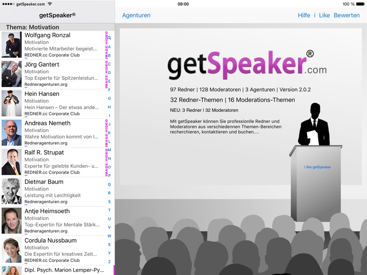 getSpeaker Redner - Moderatoren - Agenturen